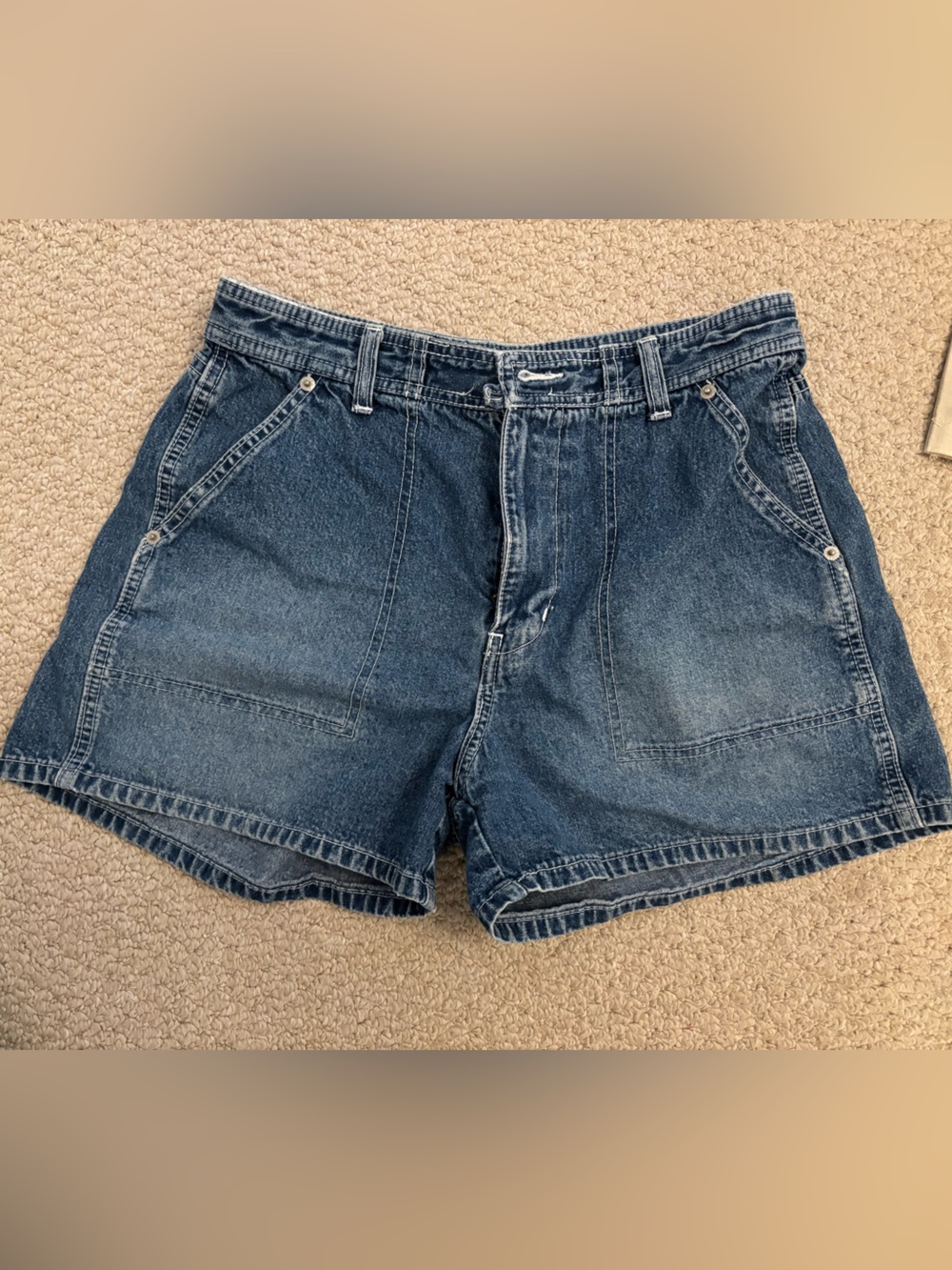 Jordache Women's Dark Blue Denim Utility Shorts